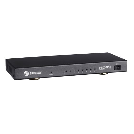 divisor con amplificador hdmi uhd 4k de 8 salidas