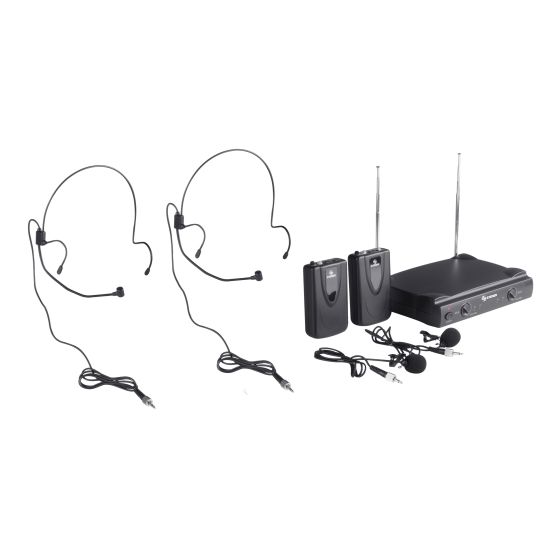 Sistema De 2 Microfonos Inalambricos Vhf De Solapa Y D