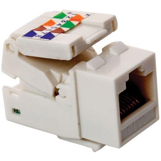 Jack RJ45 de 8 contactos a 90° CAT 5e, tipo Keystone St