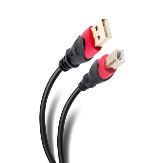 Cable Elite USB a USB tipo B de 7,2 m reforzado, con co