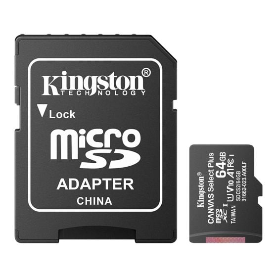 confesar Hueco Capilares Memoria microSD de 64 GB Kingston, clase U1, V10, A1 St