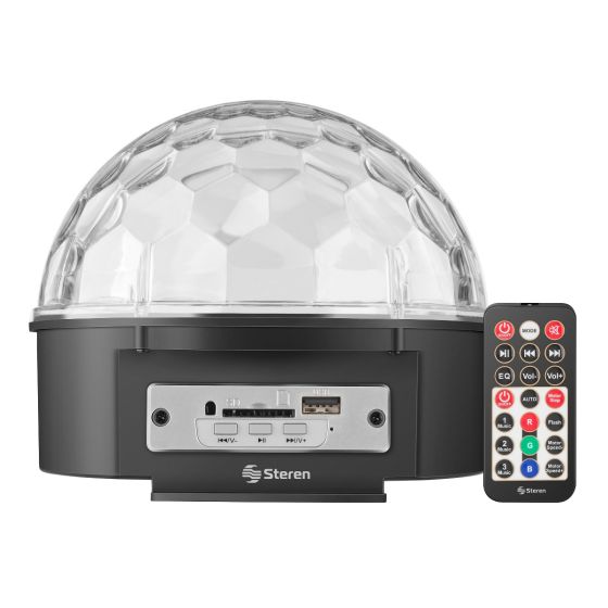 esfera led con bocinas y reproductor usb sd
