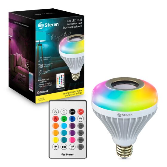 Foco LED RGB decorativo con bocina Bluetooth*, 6,5 W St