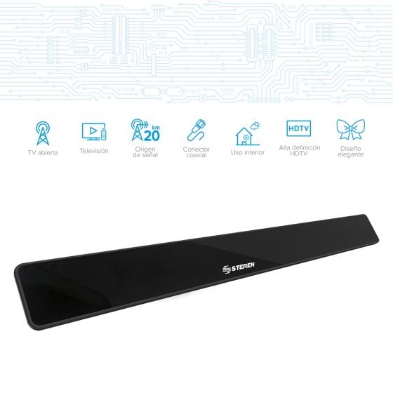 Antena interior para TV HD tipo barra Steren Tienda en