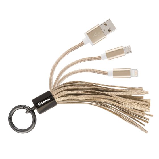 Cable 2 En 1 Usb A Micro Usb Y Lightning Tipo Llavero