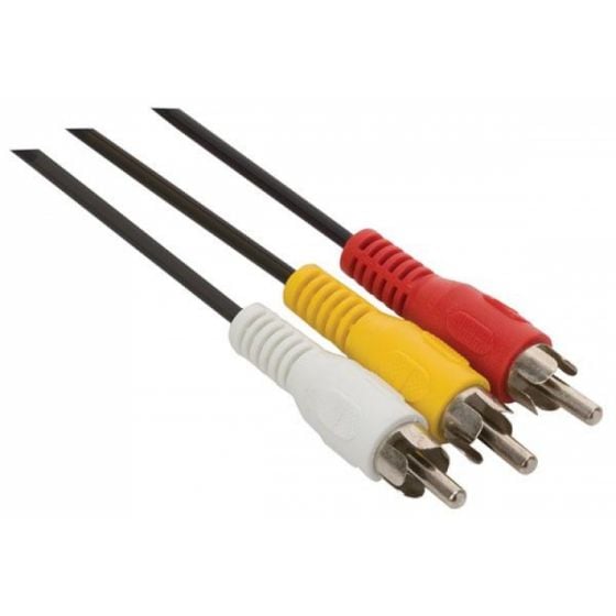 Cable con plug 3.5 mm a 3 plugs RCA para videocámara, d
