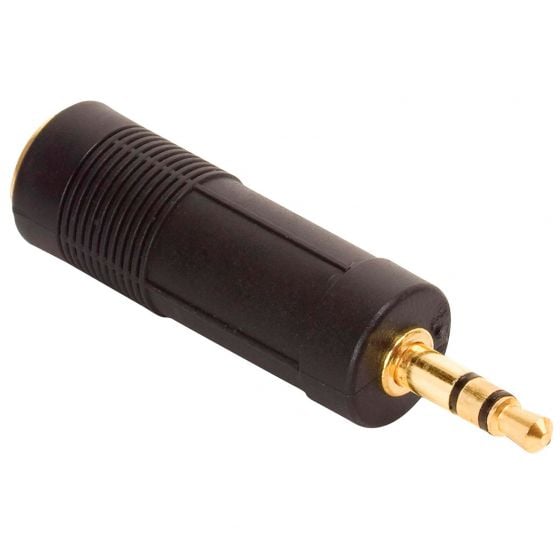 Adaptador de Audio de Plug 6.3mm a Jack 3.5mm Dorado