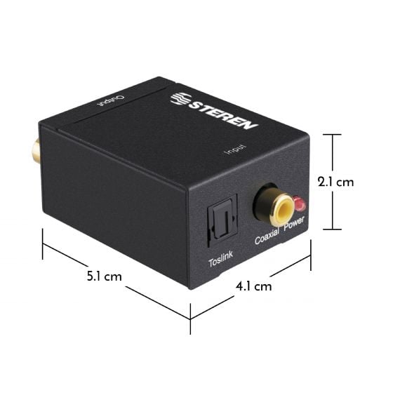 Convertidor de audio digital a analógico DAC de 192 KHz, adaptador óptico a  RCA con cable coaxial óptico, adaptador óptico Toslink a 0.138 in para