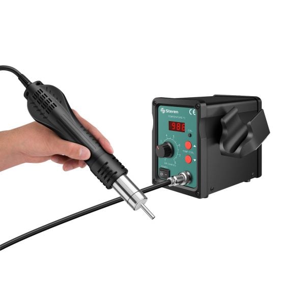 Pistola de calor de aire caliente 2 en 1, temperatura Digital ajustable,  SMD, estación de soldadura, herramientas de reparación