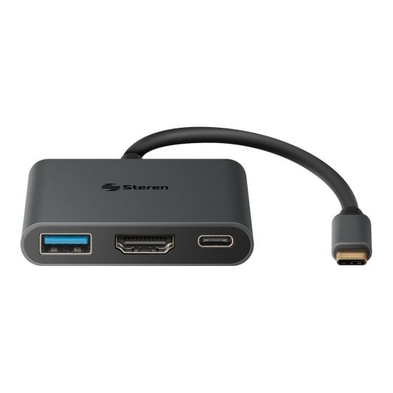Adaptador USB C a HDMI / USB 3.0 / USB C Steren Tienda