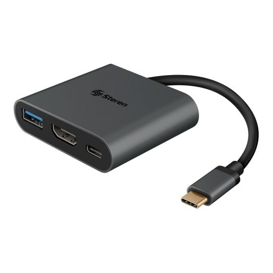 Adaptador USB C a HDMI / USB 3.0 / USB C Steren Tienda