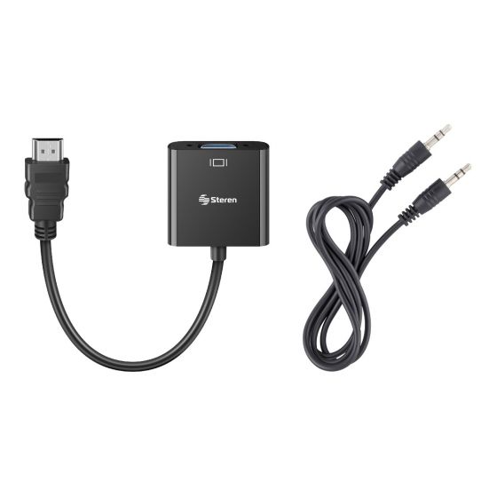 Convertidor Vga A Hdmi +vga Adaptador Con Audio,Convertidor