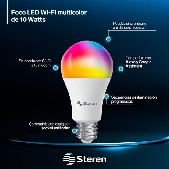 WiFI Matter Homekit A19 Luz LED Inteligente Bombilla Dimmabl Control De Voz  Soporte Google Home Alexa Asistente Casa