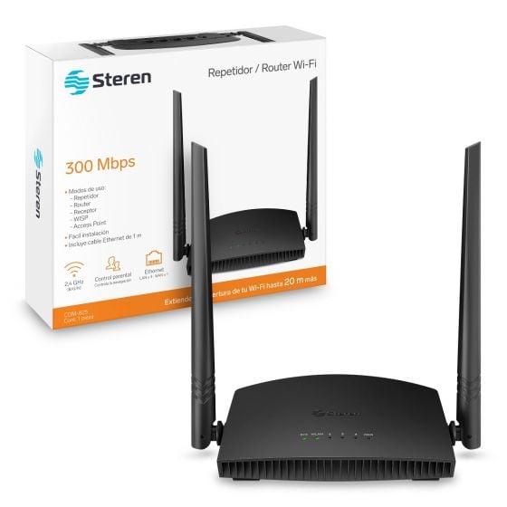 Repetidor / Router Wi-Fi 300 Mbps 2,4 GHz, hasta 20 m d
