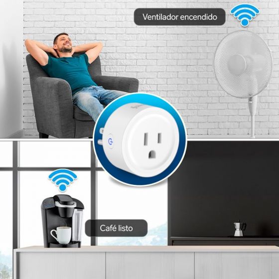 Contacto Wi-Fi* con medidor de consumo eléctrico Steren
