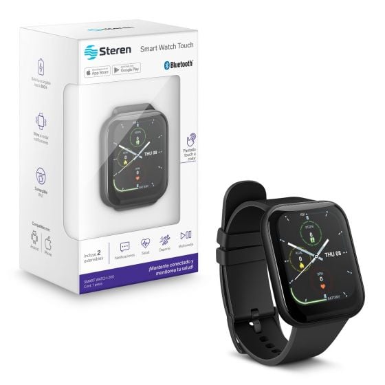 Smart Watch Bluetooth* con pantalla Full Touch Steren T