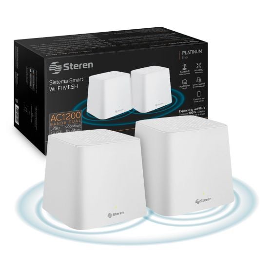 Sistema Smart Wi-Fi MESH doble, 2,4 GHz y 5 GHz (B/G/N/