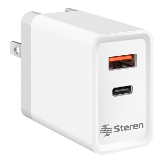 Cargador USB C PD 18 W / USB QC 18 W Steren Tienda en L