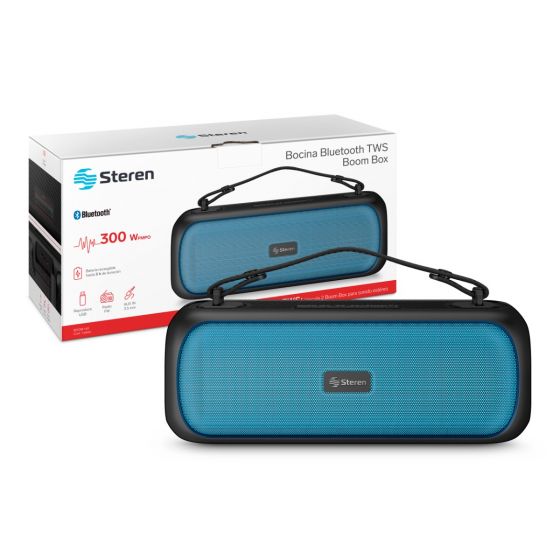 Bocina Bluetooth* TWS mini Boom Box con reproductor USB