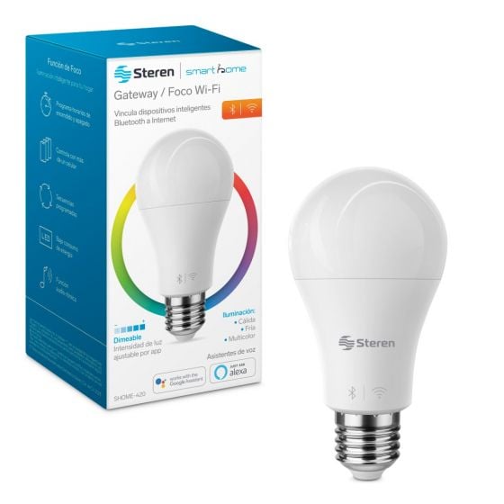 Gateway Wi-Fi con función de foco LED RGB+W multicolor