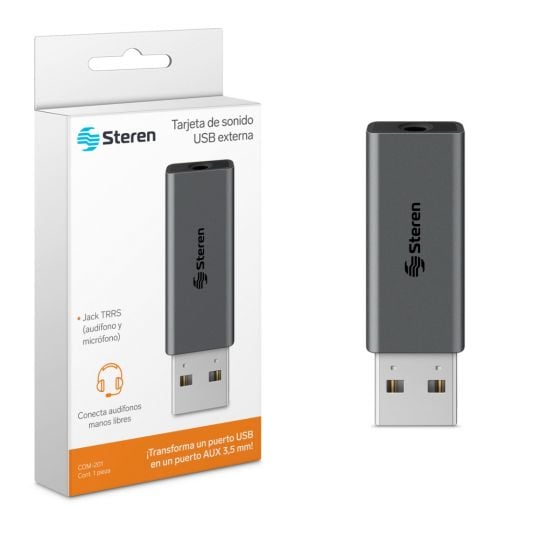 Tarjeta de sonido USB externa con jack 3,5 mm TRRS Ster