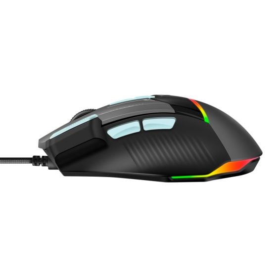 Mouse USB Gamer 800-7200 DPI Gris Iluminación LED C