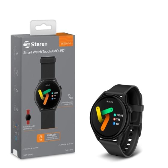 Smart Watch Bluetooth* Touch AMOLED, 22 mm Steren
