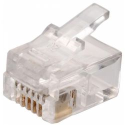 Modular Rj14 Plug Plug telefónico modular RJ11 de 4 contactos para cable Steren Tienda en ...